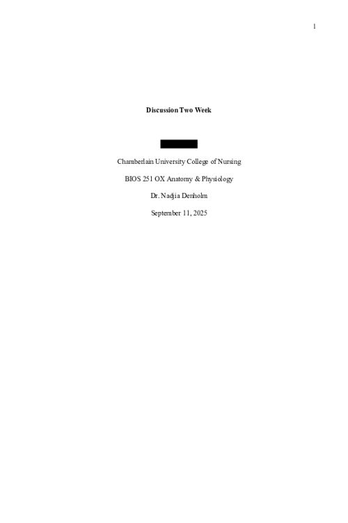 BIOS 251 Week 2 Virtual Discussion; Four Macromolecules Overview