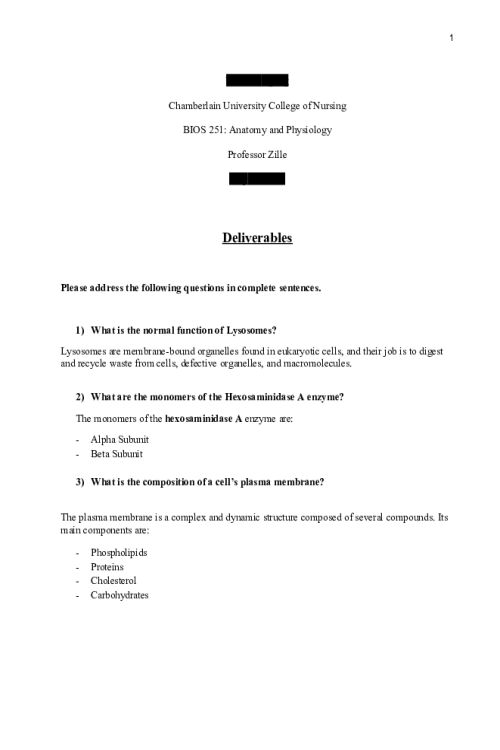 BIOS 251 Week 3 Assignment; Case Study - Cells