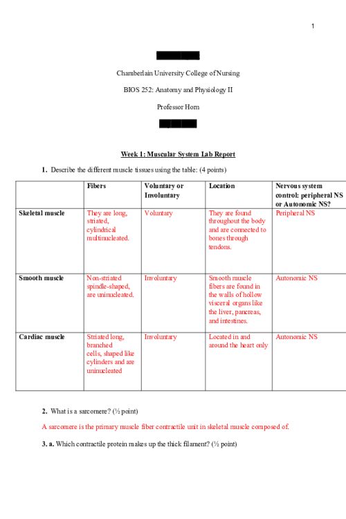 BIOS 252 Week 1 Online Lab; Muscular System