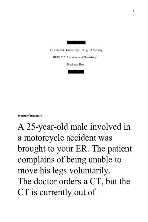 BIOS 252 Week 3 Case Study; Spinal Cord Injury