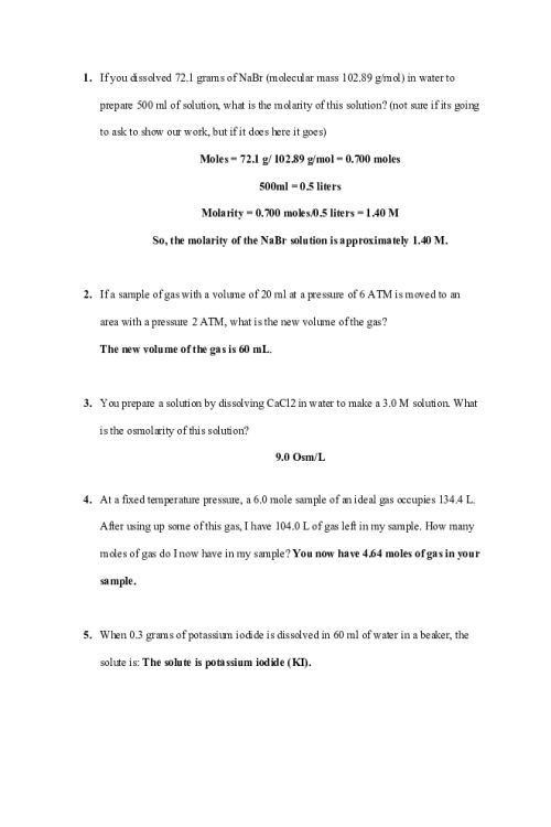 CHEM 120 Week 5 Exam 2 (Units 3 and 4)...