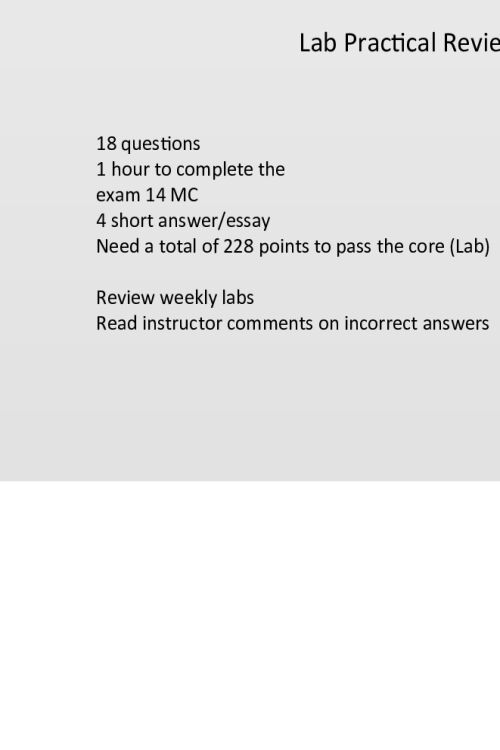 CHEM 120 Week 8 Lab Practicum Review