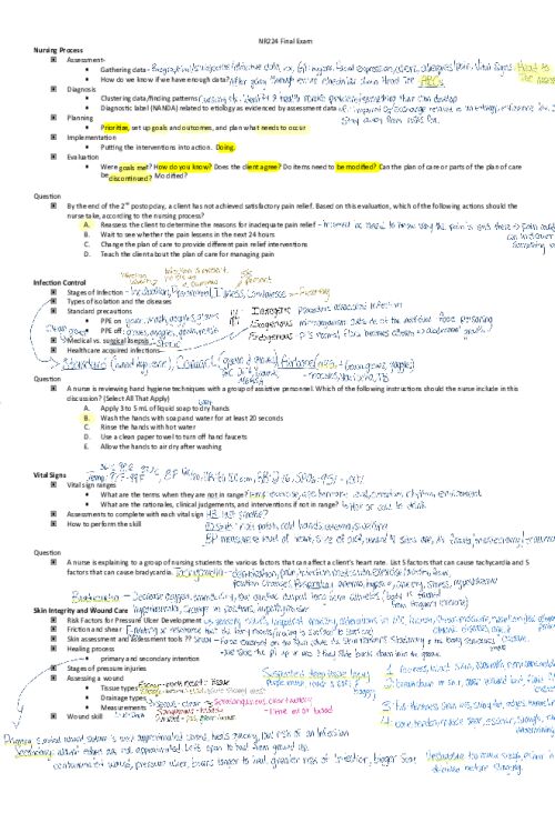 NR 224 Week 8 Final Exam StudyGuide