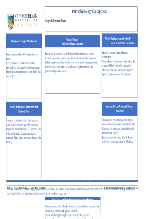 NR 283 Week 4 Concept Maps_ Edema