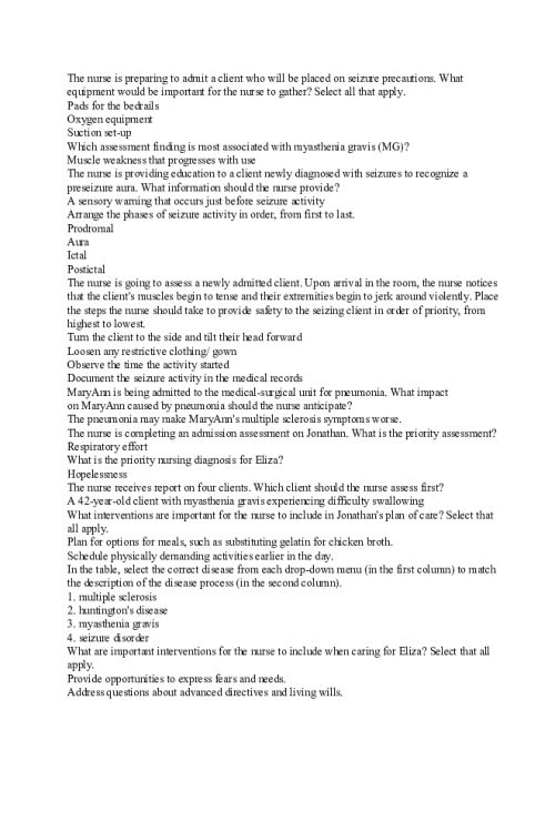 NR 325 Week 4 EDAPT; Altered Chronic Neuro Regulation