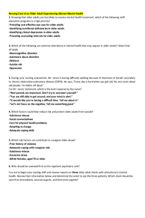 NR 326 Week 7 Edapt Assignments