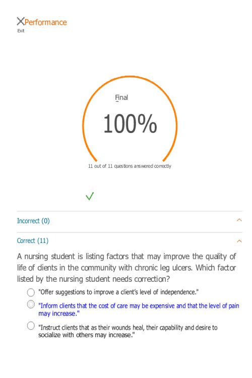 NR 442 Week 5 Exam 1 - Elsevier Adaptive Quizzing Relearning Assignment - Practice Question, Answers & Rationale