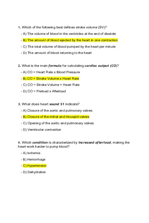 NR 507 Week 2 Edapt; Cardiovascular and hematology disorders - Practice Questions-Answers