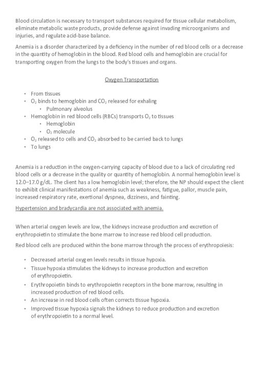 NR 507 Week 2 Edapt; Hematology