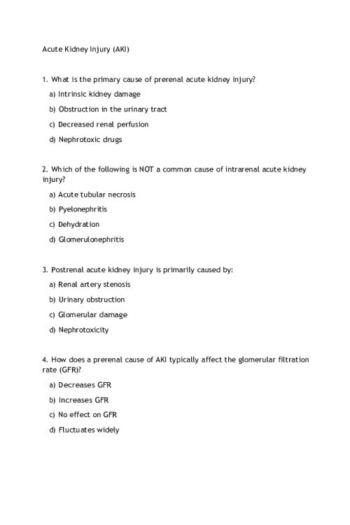 NR 507 Week 4 Edapt Practice Questions; Urinary, Renal System