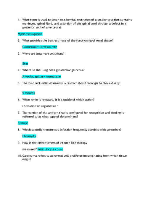 NR 507 Week 8 Final Exam..