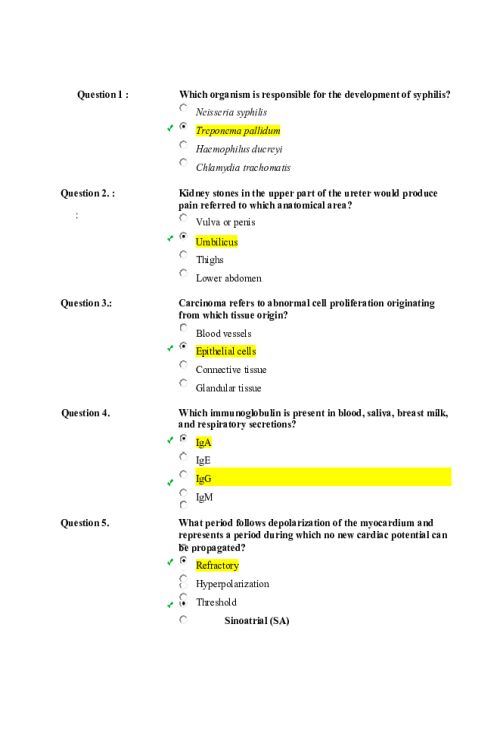 NR 507 Week 8 Final Exam Compilation