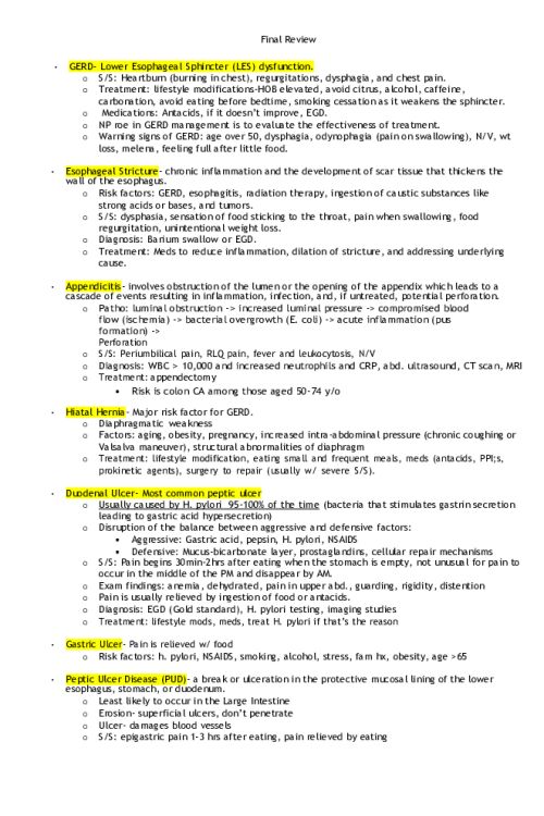 NR 507 Week 8 Final Exam Review - Made this for the final and really helped me ace it!