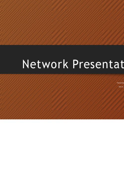 NR 541 Week 7 Assignment; Network Presentation - Remote Working Settings