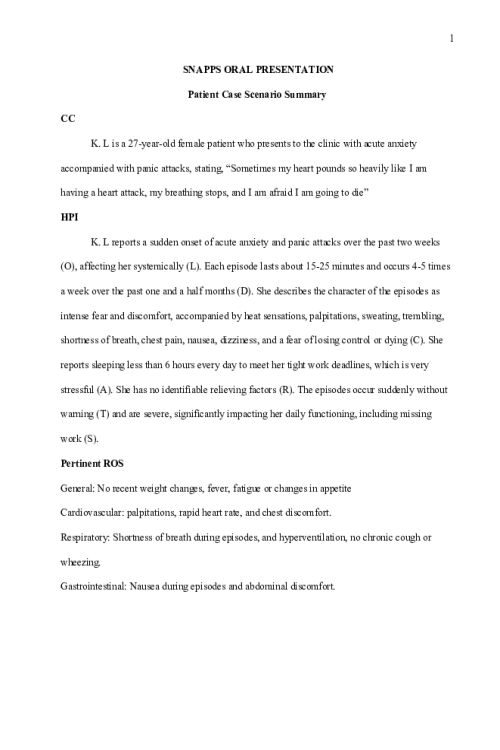 NR 547 Week 4 Clinical VISE Assignment (due between Weeks 3 - 5)