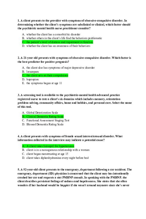 NR 547 Week 4 Midterm Exam (75 Questions-Answers)