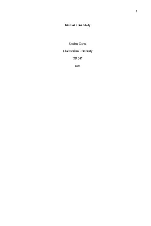 NR 547 Week 5 Discussion; Case Study - Evaluating the Hamilton Depression Scale