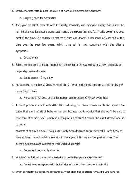 NR 547 Week 8 Final Exam Questions & Answers