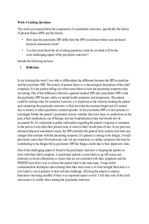NR 548 Week 4 Reflection on Learning.