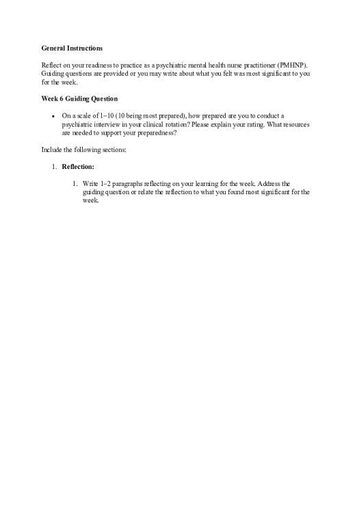 NR 548 Week 6 Reflection on Learning