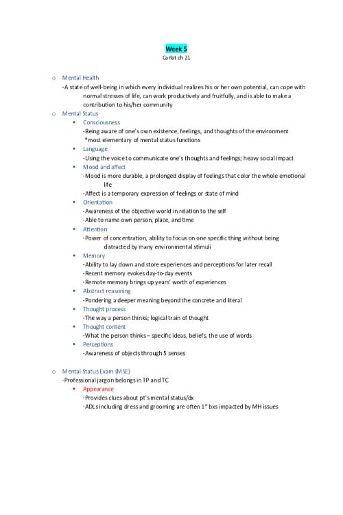 NR 548 Week 8 Final Exam Study Guide (Week 5-8)