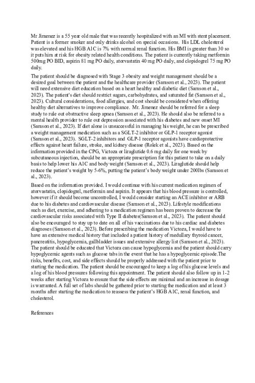 NR 565 Week 5 Discussion; CPGs Related to Endocrine Disorders - Emiliano Jiménez