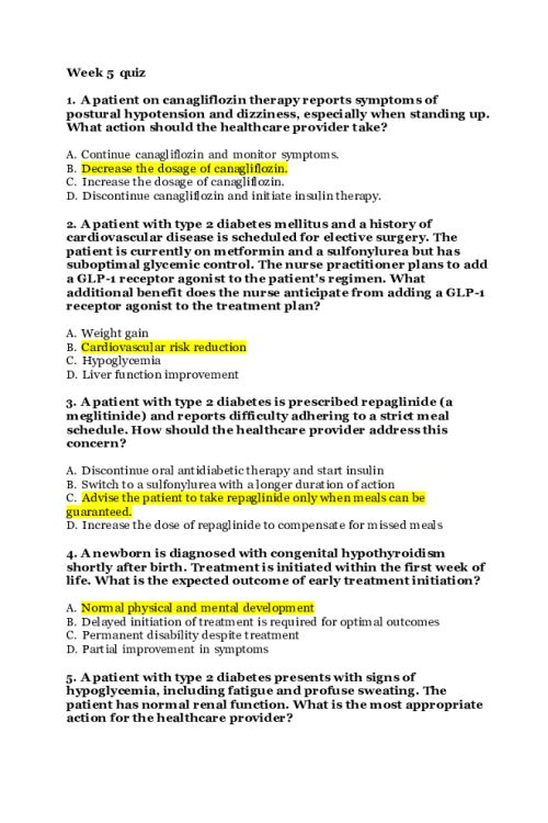 NR 565 Week 5 Quiz..