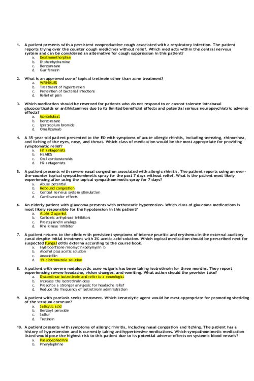 NR 566 Week 5 Quiz - All Correct..