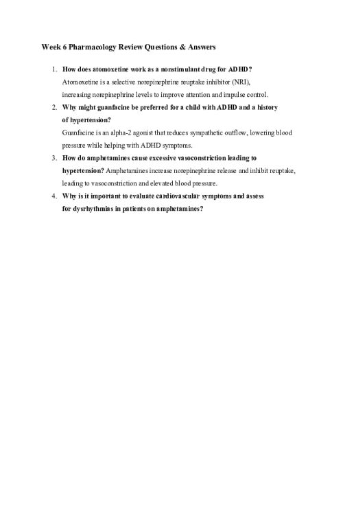 NR 566 Week 6 Quiz - Review Questions & Answers