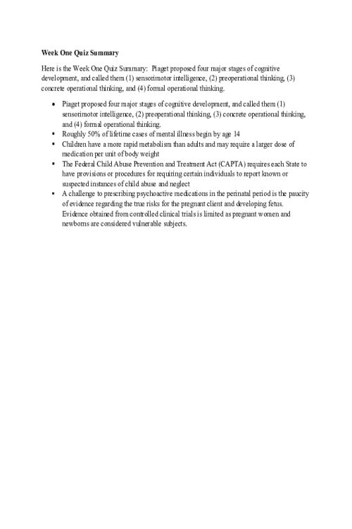 NR 606 Week 1 Quiz Summary