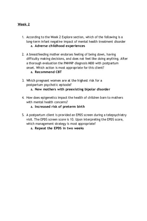 NR 606 Week 2 Quiz