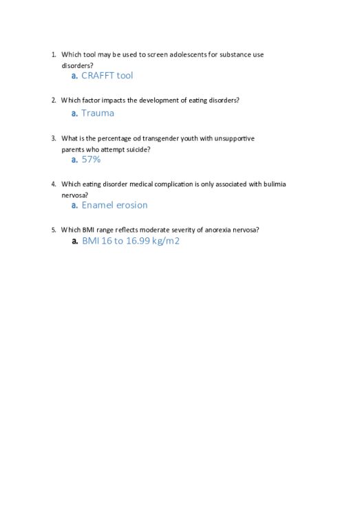 NR 606 Week 6 Quiz