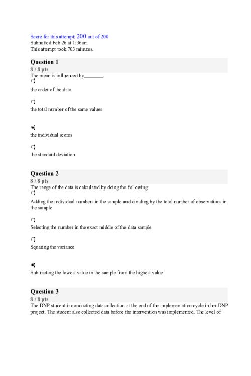 NR 716 Week 7 Quiz - Fall Semester