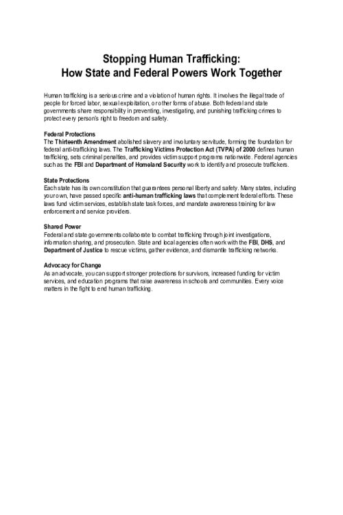 POLI 330N Week 2 Creative Writing Assignment Analyzing Public Policy Through a Lens of Federalism