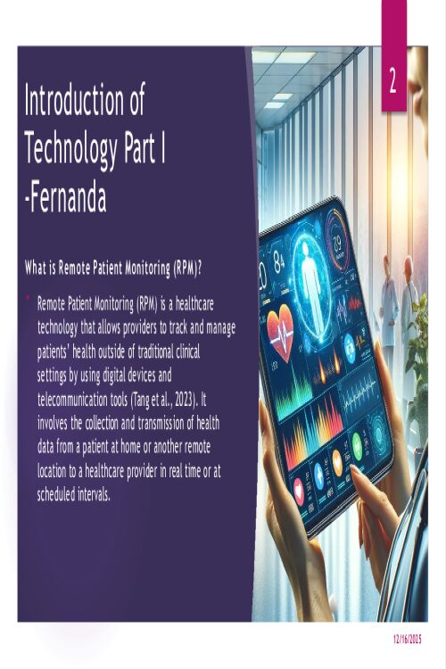 Remote Patient Monitoring.